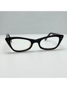 Swan Black Vintage Cat Eye USA Eyeglasses Eye Glasses Frames 5 1/4 44-20